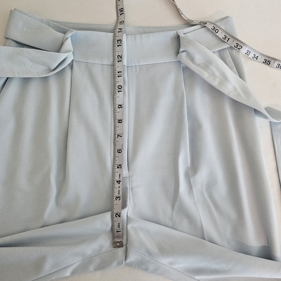 Alex Marie Tia Pleated Hi-Rise Paperbag Pants Light Blue - Picture 9 of 10